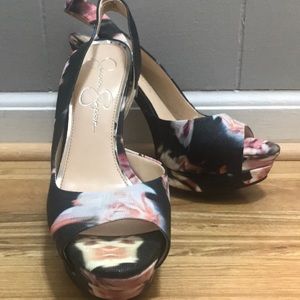 Jessica Simpson Floral Heels